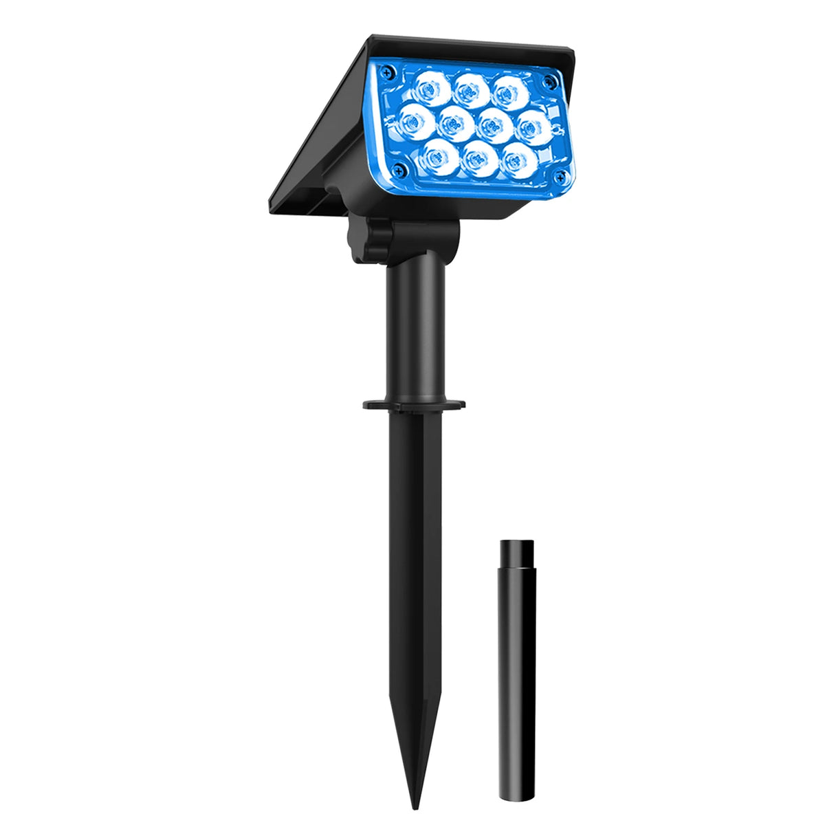 Luz LED Solar para exteriores IP65, luz azul impermeable, luz de energía Solar, luz de césped para decoración de jardín, colector Solar para exteriores