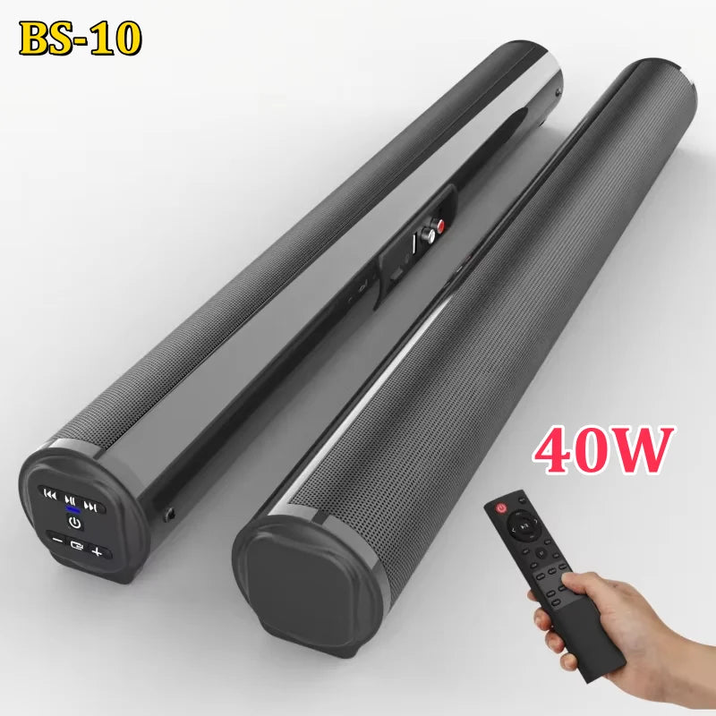 Altavoz inalámbrico con barra de sonido Bluetooth, Subwoofer con cable envolvente estéreo, proyector de TV para el hogar, altavoz de sonido superpotente para exteriores