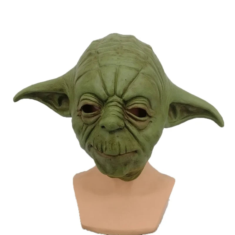Máscara de maestro Yoda, disfraz de Cosplay, casco de látex, accesorios de accesorios para fiesta de Halloween y Carnaval