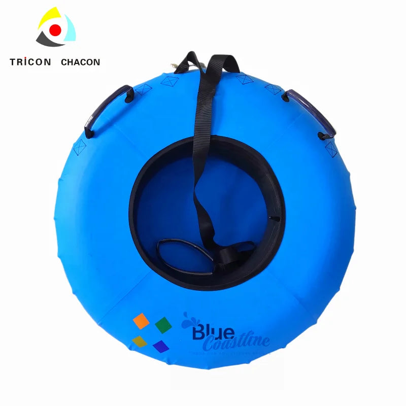 Tubo de Nieve Inflable para Deportes de Invierno para Adultos, con Base Rígida, Cubierta de Tela de PVC Resistente al Frío, Trineo