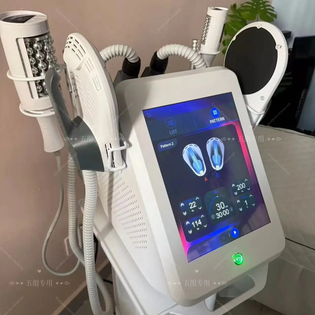 Máquina de Belleza 2 en 1 con Rodillo EMS de 200 Hz para Reducción de Celulitis, Rodillo de Bolas Interno de 360 Grados con Infrarrojos y Vacío para Masaje