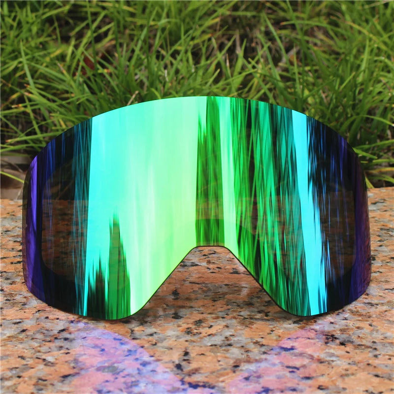 Gafas de esquí con lente magnética de doble capa, gafas de esquí antivaho UV400 para Snowboard, gafas de esquí para hombres y mujeres