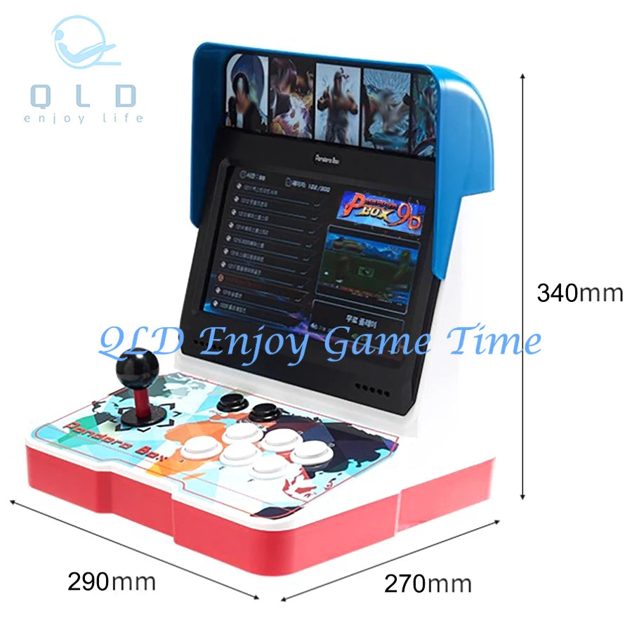 Consola de juegos Pandora Box 9D de escritorio de 10,1 pulgadas, Mini máquina de juego Arcade de un solo jugador de 32G, 2500 juegos compatibles con función Turbo