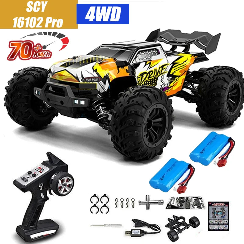 Coche RC 4x4 1:16 80 km/h Super Brushless, 50 km/h Brushed, vehículo todoterreno a control remoto de alta velocidad, buggy de carreras, regalo de juguete