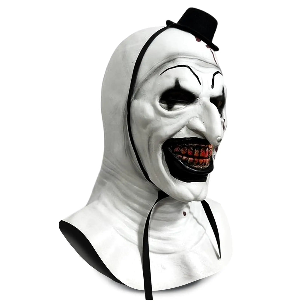 Máscara de zombis de payaso de arte terrorífico de Halloween, máscara sangrienta malvada de terror aterrador, fiesta de disfraces de demonio espeluznante para fiesta, accesorios de Cosplay