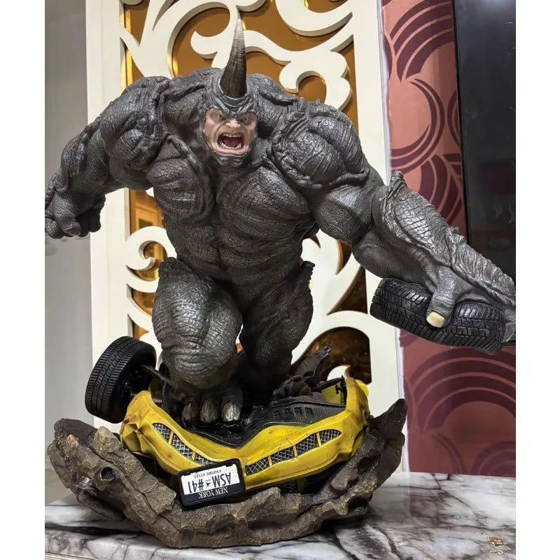 50cm Marvel Comics Figure Rhino Spider-Man Extra Large Anime Collectible Model Resin Desktop Ornaments Holiday Gifts Toys