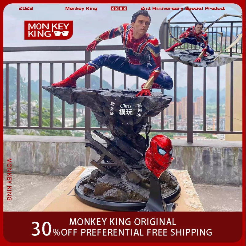 51cm The Avengers Figure Spider-Man Custom Made Double-headed Eagle Anime Model Resin Desktop Decorations Holiday Gifts Toys