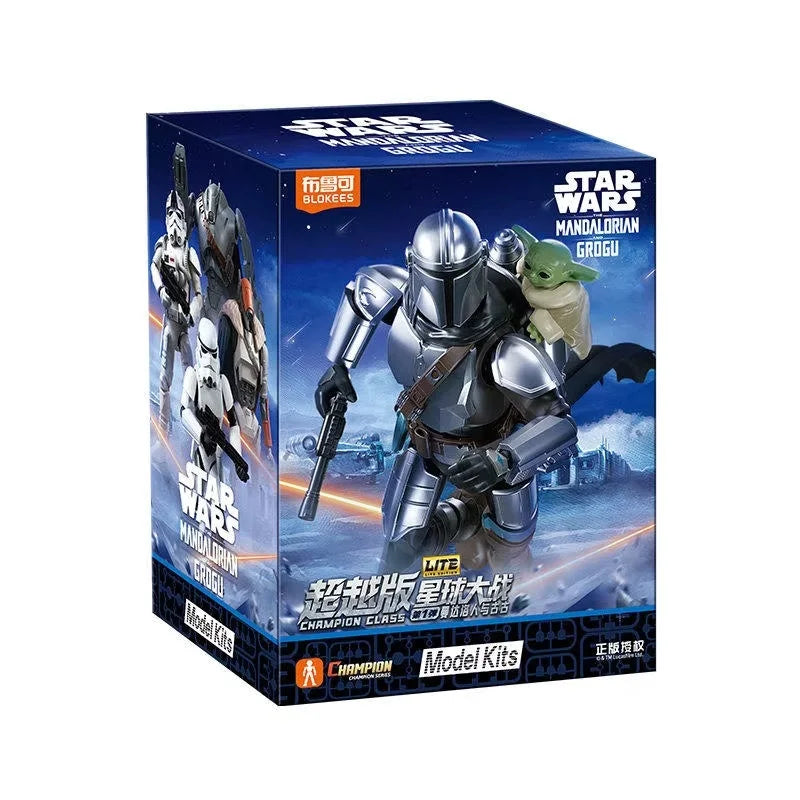Nuevas Figuras de Acción Blokees Star Wars CHAMPION CLASS: Mandalorian, Grogu Lite, Mecha Din Djarin, Grogu, Bo Katan Kryze, Juguete Coleccionable de Regalo