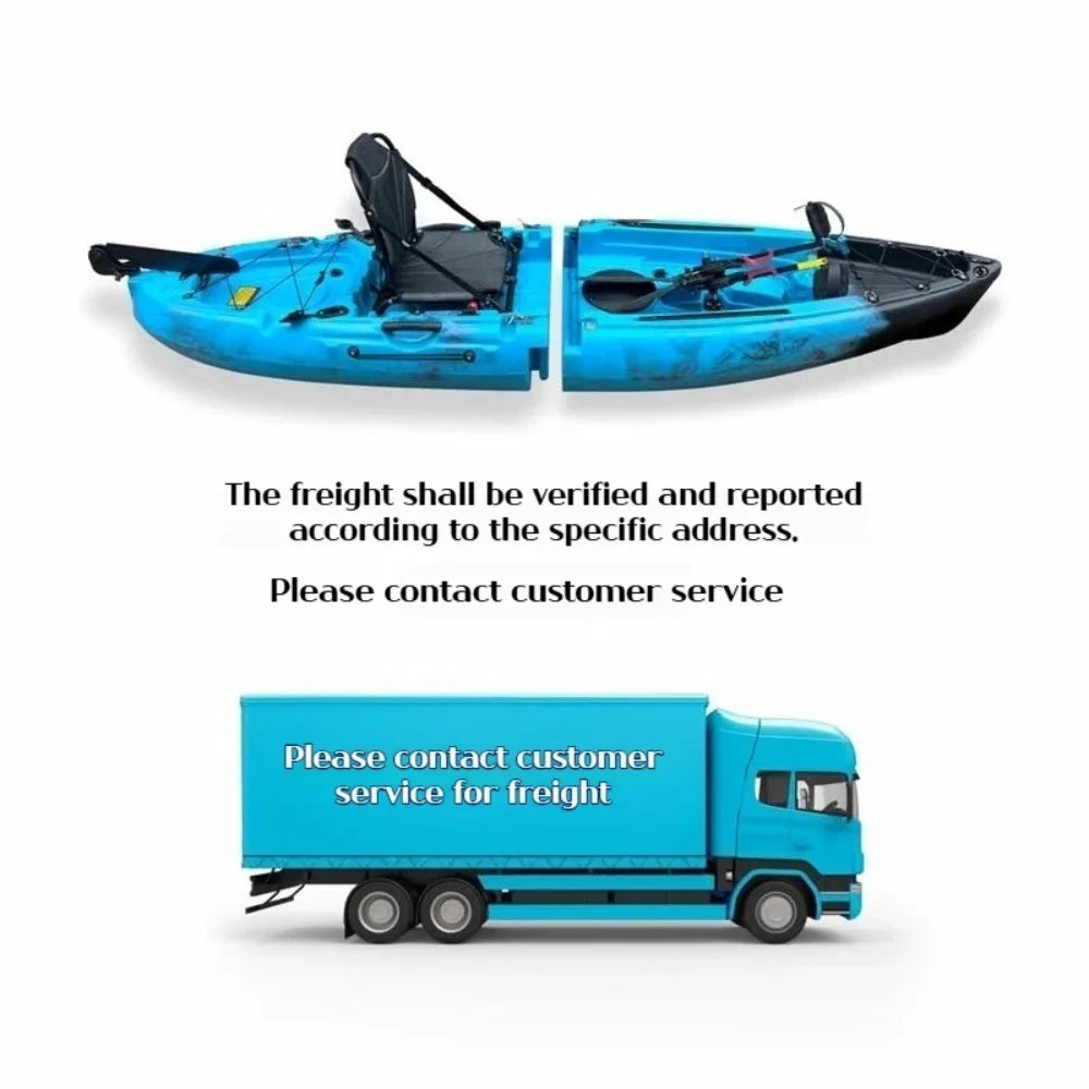 Kayak LLDPE portátil 2025 con canoa eléctrica impulsada por Pedal de carcasa dura dividida para Solo Tandem Lake Sea Adventures montaje Modular