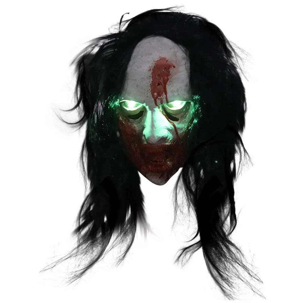 1 pieza Máscara LED de ojos brillantes para Halloween, disfraz de terror, máscara luminosa para cosplay, mascarada, cumpleaños, boda, fiesta, máscara de látex 2024 250