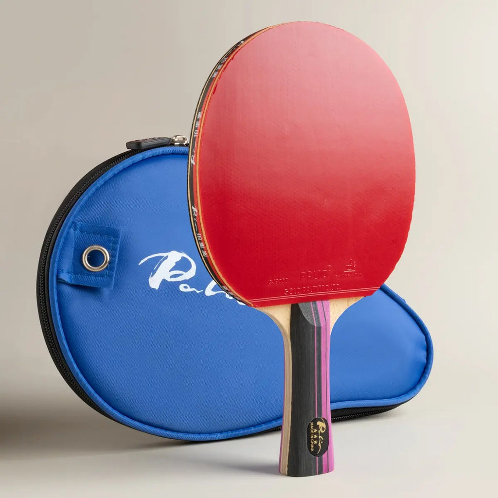 Raqueta de tenis de mesa de carbono Original PALIO de 3 estrellas con lazo de goma CJ8000 palo de Ping Pong de ataque giratorio ofensivo con bolsa