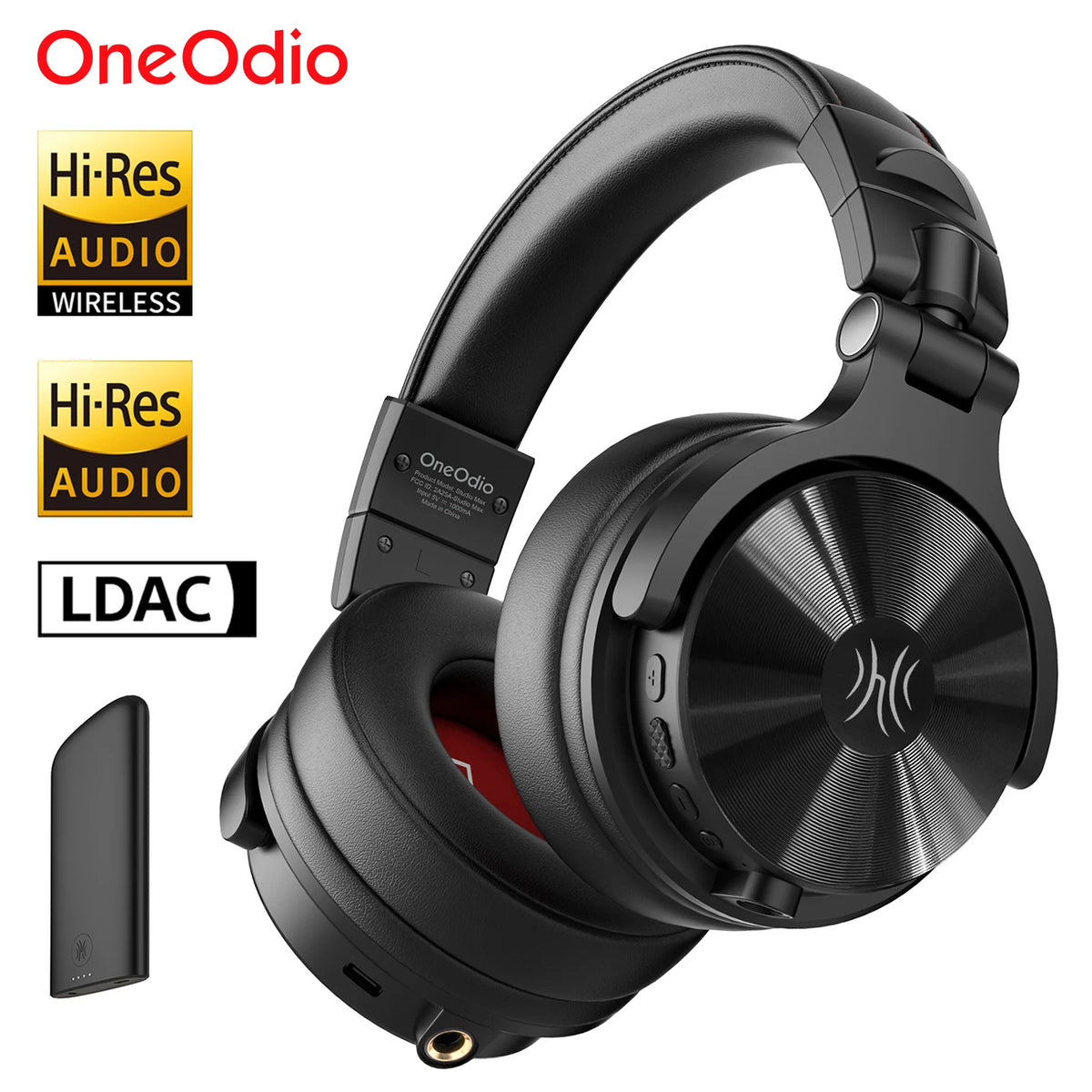 Oneodio auriculares DJ inalámbricos negros con diadema acolchada y orejeras cerradas
