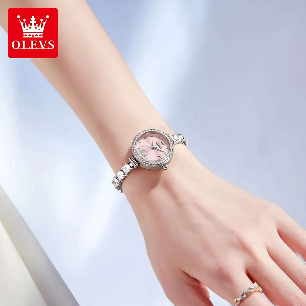 OLEVS 2998 Brand Original Authentic Watch for Woman Gift Box Bracelet Simple Quartz Women's Watch