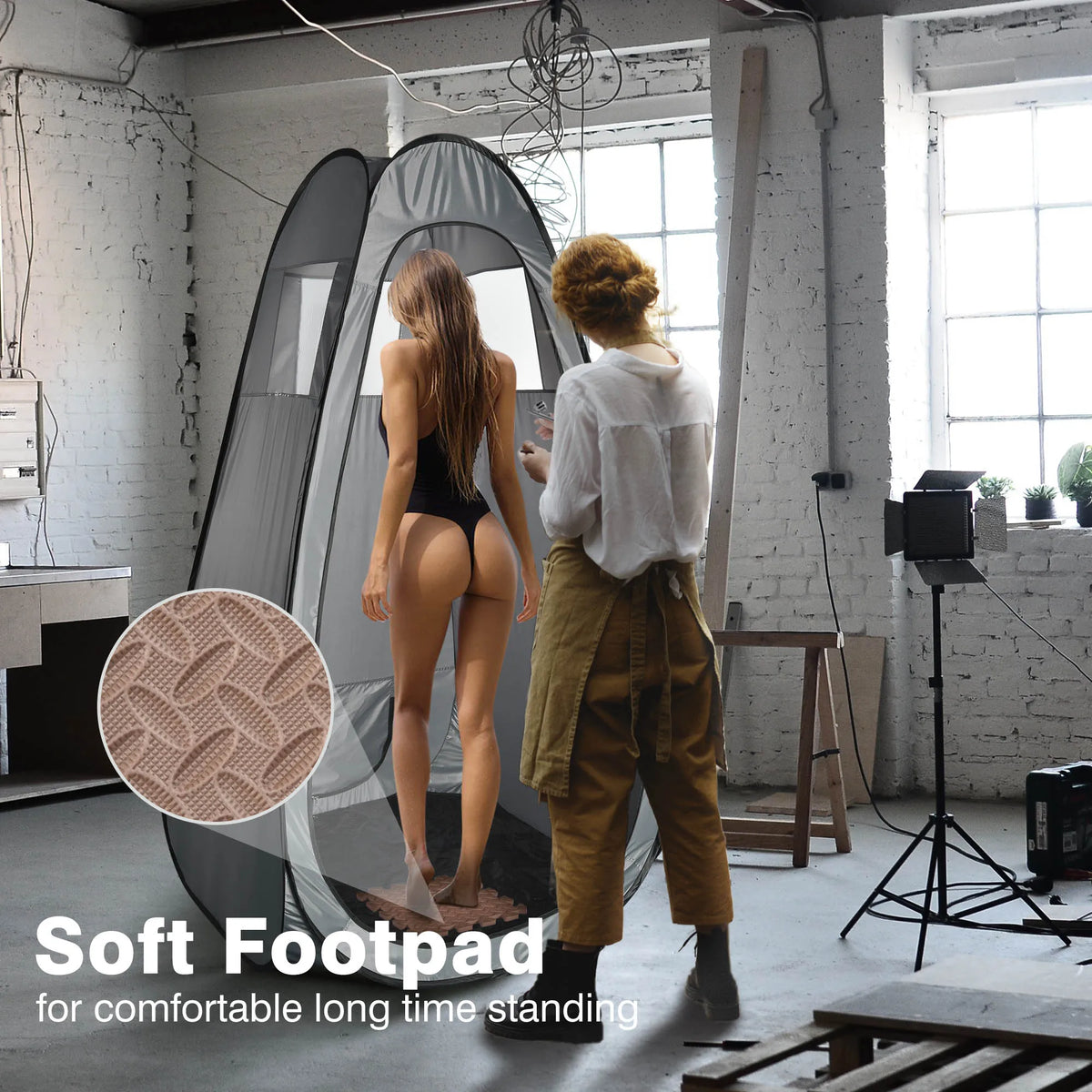 Cabina de bronceado Oxford con pulverizador portátil, aerógrafo emergente, tienda de ventilación sin sol