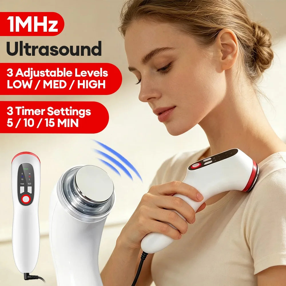 Máquina Ultrasónica Mini para Uso Doméstico, Masajeador Ultrasónico para Cara, Cuello y Cuerpo, Dispositivo de Belleza para Lifting Facial y Reafirmación de la Piel, Relajación Corporal