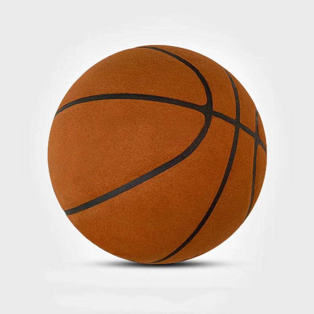 Balón de baloncesto silencioso con ranuras, rebote original del 90 %, 29,5 pulgadas, rebote silencioso, para uso en interiores, tamaño NBA, número 7, balón de baloncesto de espuma de poliuretano sin aire, ideal como regal