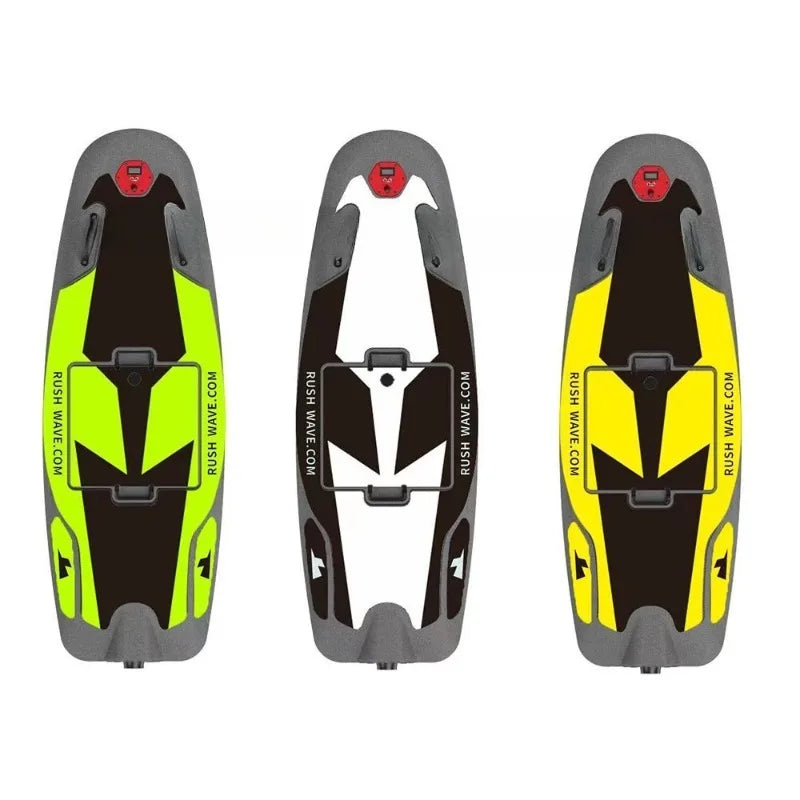 Tablas de surf motorizadas, lanchas rápidas, esquís acuáticos, karts eléctricos, motos acuáticas, tablas de surf con hidroala, tablas de surf eléctricas