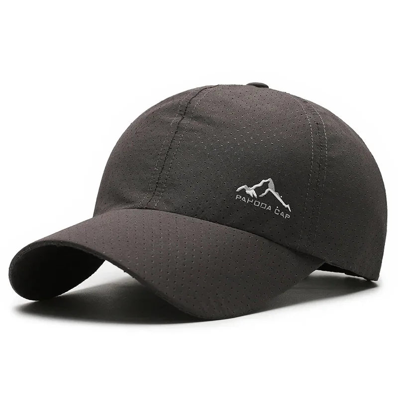 Gorra de béisbol de malla transpirable de secado rápido para hombre y mujer, ideal para deportes al aire libre, viajes, pesca, senderismo, ciclismo y correr