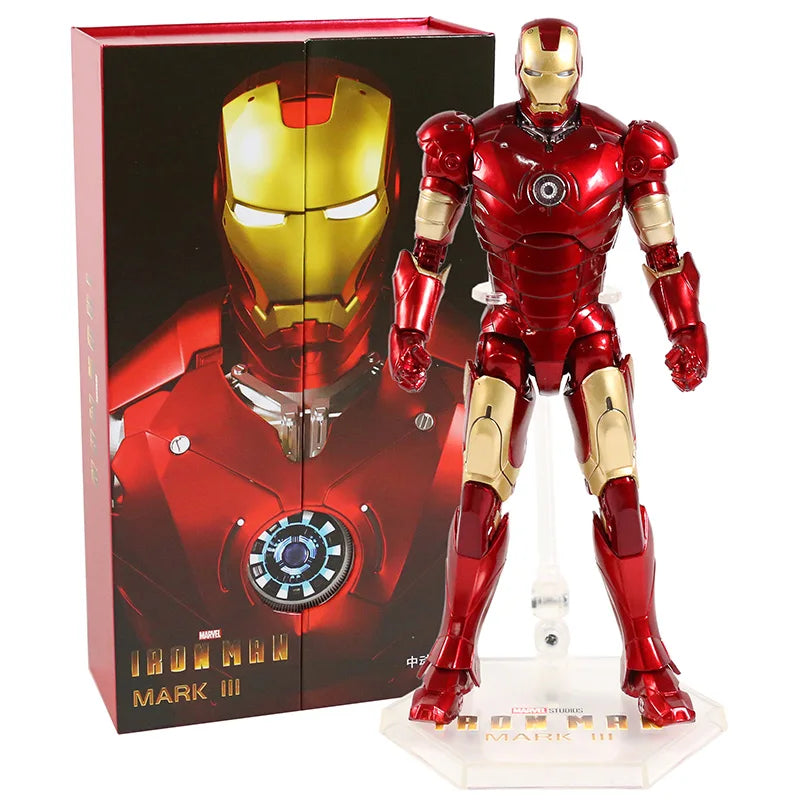 ZD Toys Iron Man 3 MK 22 24 35 41 47 figura de acción de PVC juguete de modelos coleccionables