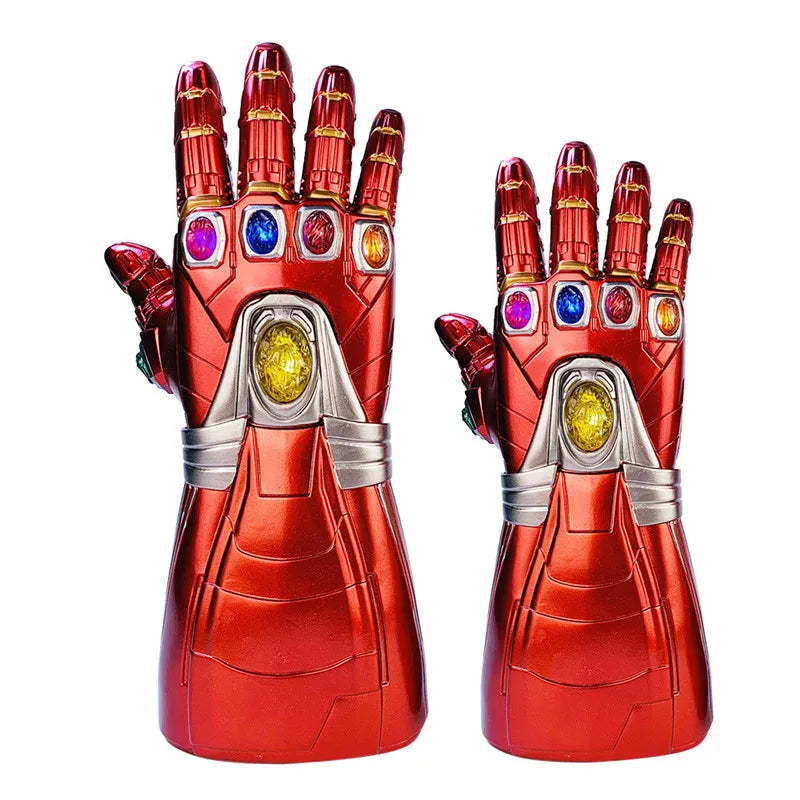 Guante de Iron Man de Marvel, guantes con luz LED 1:1, Thanos, vengadores, superhéroe, guantelete, héroe, Thor, Capitán América, Cosplay, regalo para niños