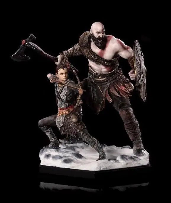 Oferta especial: Figura de acción coleccionable de PVC de Kratos y su hijo Atreus de 20 cm de IRON Game God of War 4, de Mol Toys, para regalo, disponible ahora