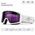 Gafas de esquí, lentes HD antivaho, diseñadas para deportes de esquí al aire libre, ajuste unisex, equipadas con correa ajustable para la cabeza.