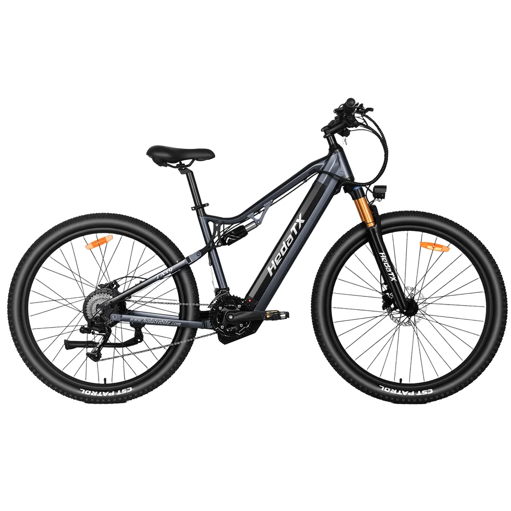 Bicicleta eléctrica para adultos HedaTX TX19, motor potente, batería de gran capacidad de 48V 19.2AH, frenos de disco hidráulicos, bicicleta eléctrica de montaña MTB, suspensión completa, e-bike todo terreno