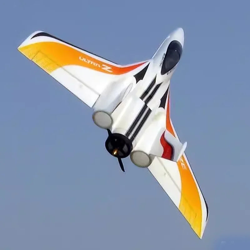 Avión de Control remoto de ala fija eléctrica de espuma Epp Astro Delta Ultra-Z estilo rojo, modelo de empuje de cola con conductos de 64mm