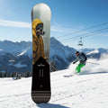 Tabla de Snowboard Profesional para Adultos, Diseño Post Apocalíptico con Gráficos de Flores Planas y Perfil de Flexión Bidireccional