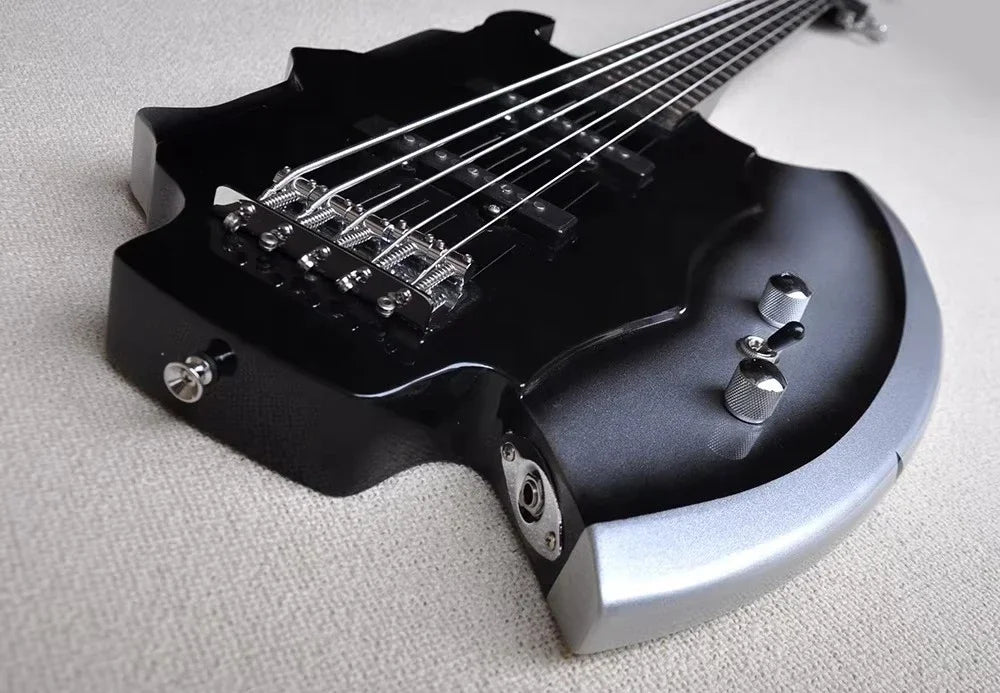 Bajo Eléctrico de 5 Cuerdas, Guitarra Personalizada con Diapasón de Palisandro