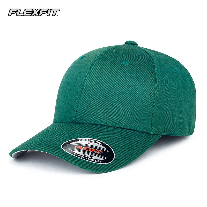 Gorra de béisbol FLEXFIT para hombre, gorra deportiva para exteriores, cierre completo, circunferencia de cabeza grande, ala corta, transpirable, parasol
