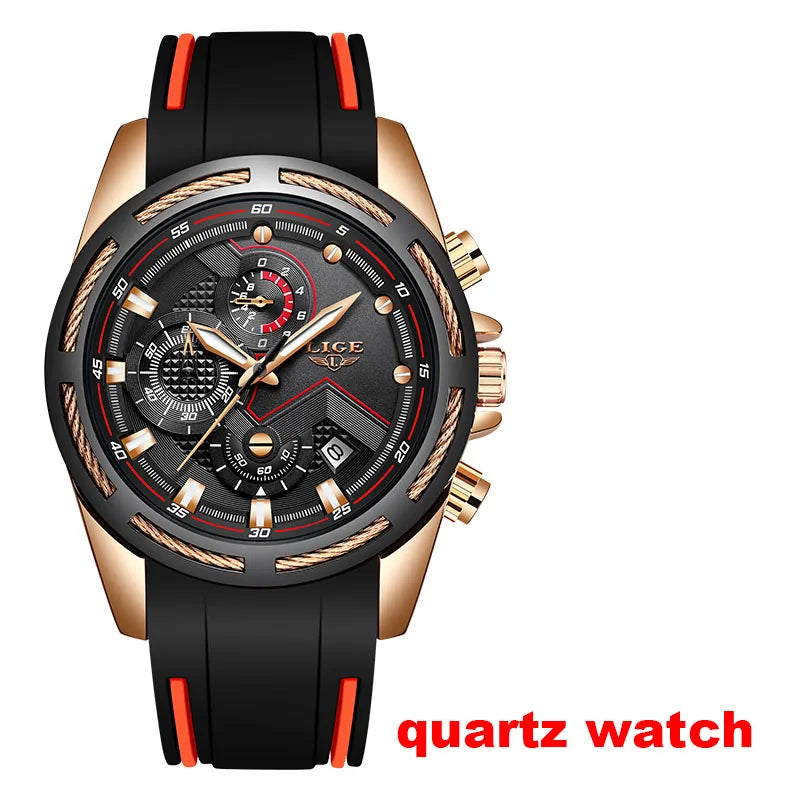 Reloj de pulsera mecánico automático LIGE 2026 para hombre, reloj de lujo de marca superior con tourbillon, reloj de moda para hombre, resistente al agua para negocios