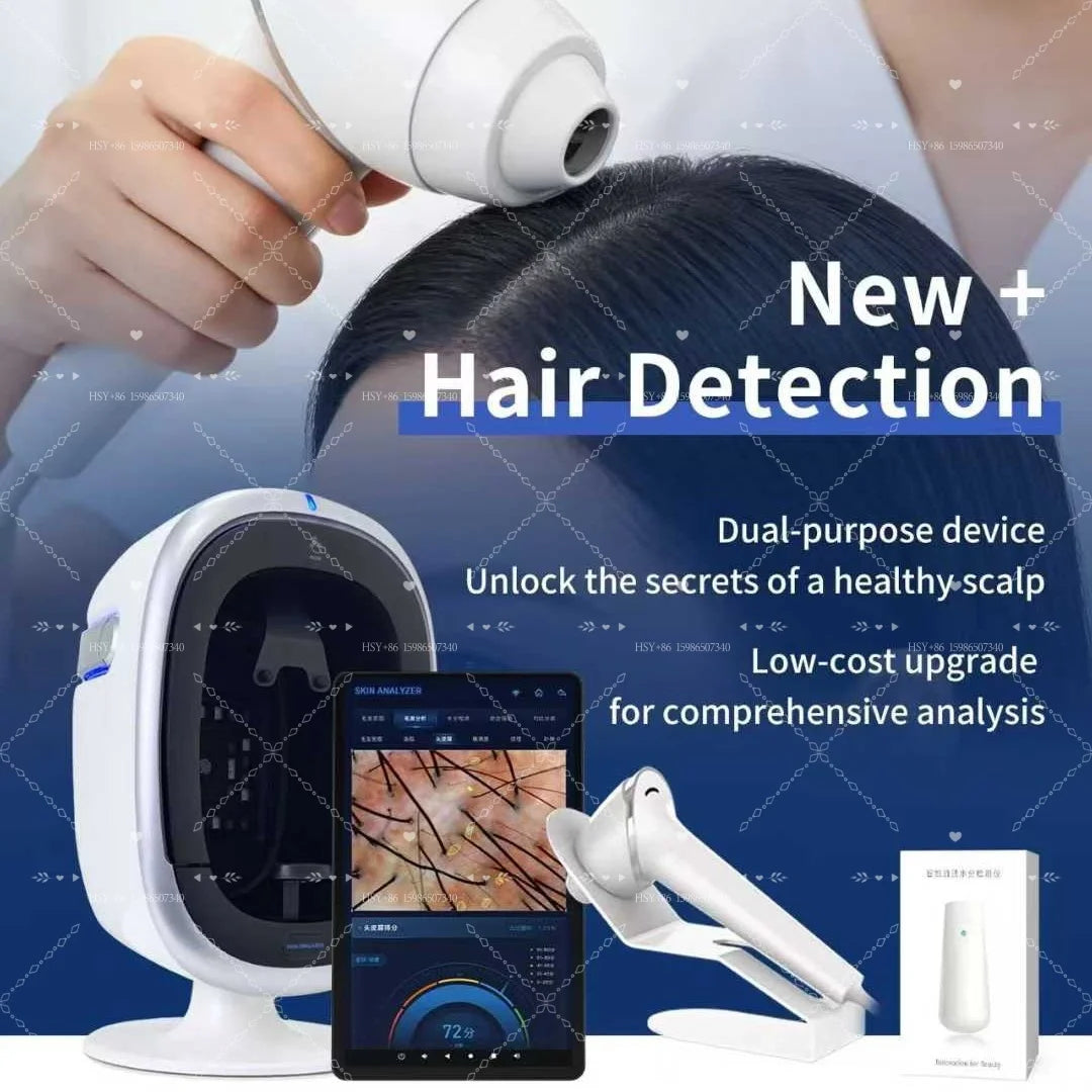 Analizador de Piel AISA Q1 X5 3D Profesional, Máquina Analizadora Facial O1 Pro con IA, Escáner de Análisis de Piel de 15.6 Pulgadas con 10 Espectros de Luz