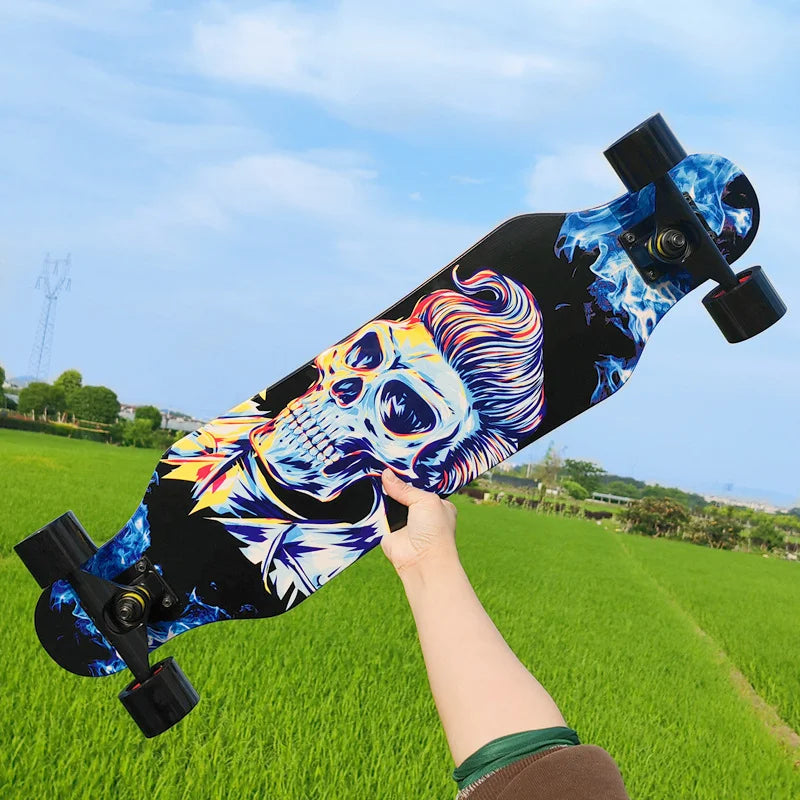 Patineta de Calle Profesional para Danza, Longboard, Tabla de Cruising, Apta para Hombres, Mujeres, Niños y Nuevos Conductores