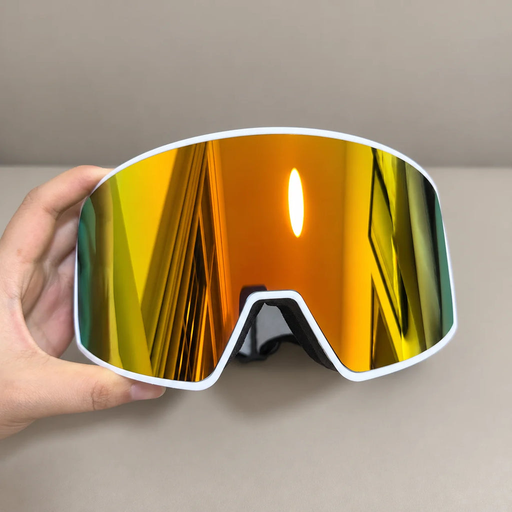 Gafas de esquí y snowboard para invierno, con doble capa, tratamiento antiniebla, protección UV400, para uso en motos de nieve, deportes al aire libre, protección contra el viento y para esquiar.