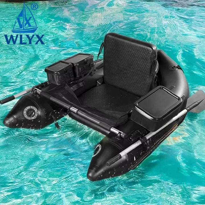 Bote Inflable Personalizable para una Persona, Bote Pontón, Material de PVC Grueso, Canoa de Remo, Kayak para Pesca