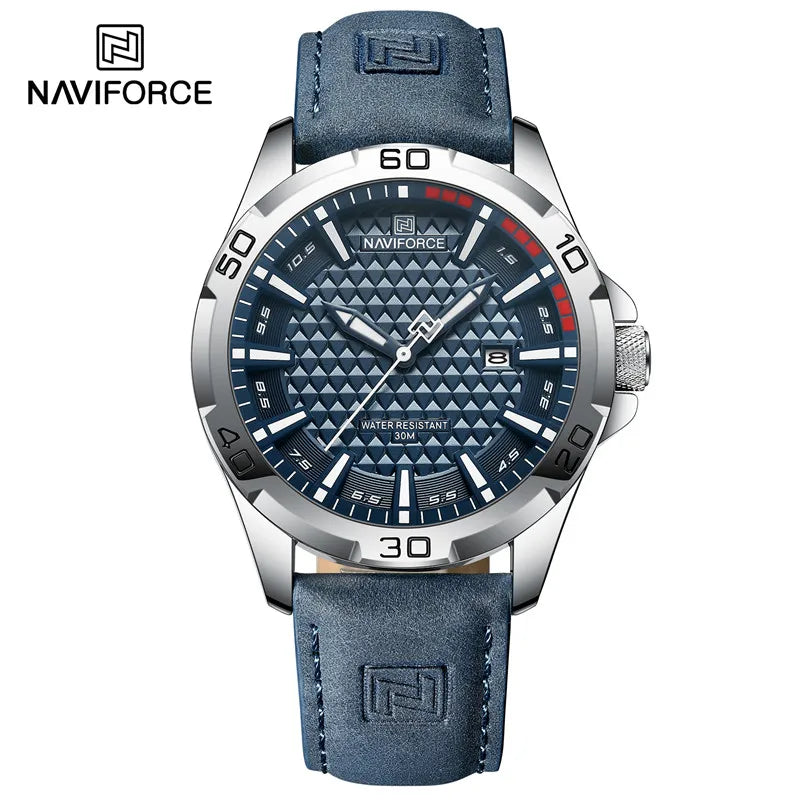 Reloj de pulsera para hombre NAVIFORCE de alta calidad, popular, de cuarzo, estilo casual, deportivo, de lujo, para negocios, con correa de piel