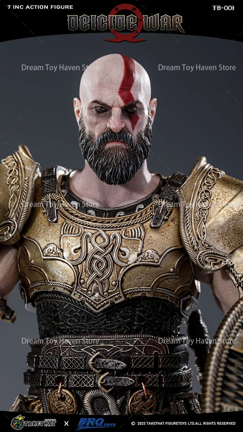 Edición Estándar TAKETHAT brotoys TB001 Figura de acción a escala 1/12 de Kratos, soldado masculino de God of War, de 7 pulgadas, muñeco coleccionable