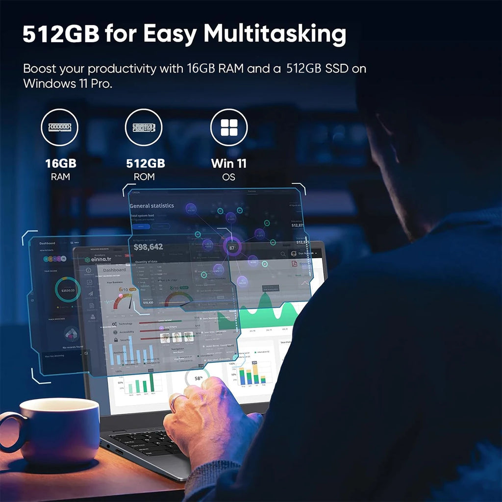 Portátil Ultrafino de 15.6' con Intel Core I9-10980HK, Windows 11 Pro, 16GB de RAM, 1TB/2TB SSD, Desbloqueo por Huella Dactilar, PC Portátil para Juegos