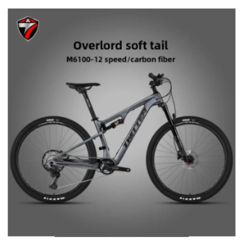 Bicicleta de montaña de fibra de carbono TWITTER OVERLORD, transmisión M6100 de 12 velocidades, frenos de disco hidráulicos MT200, ruedas de 29/27.5*2.1, bicicleta de montaña MTB Vtt