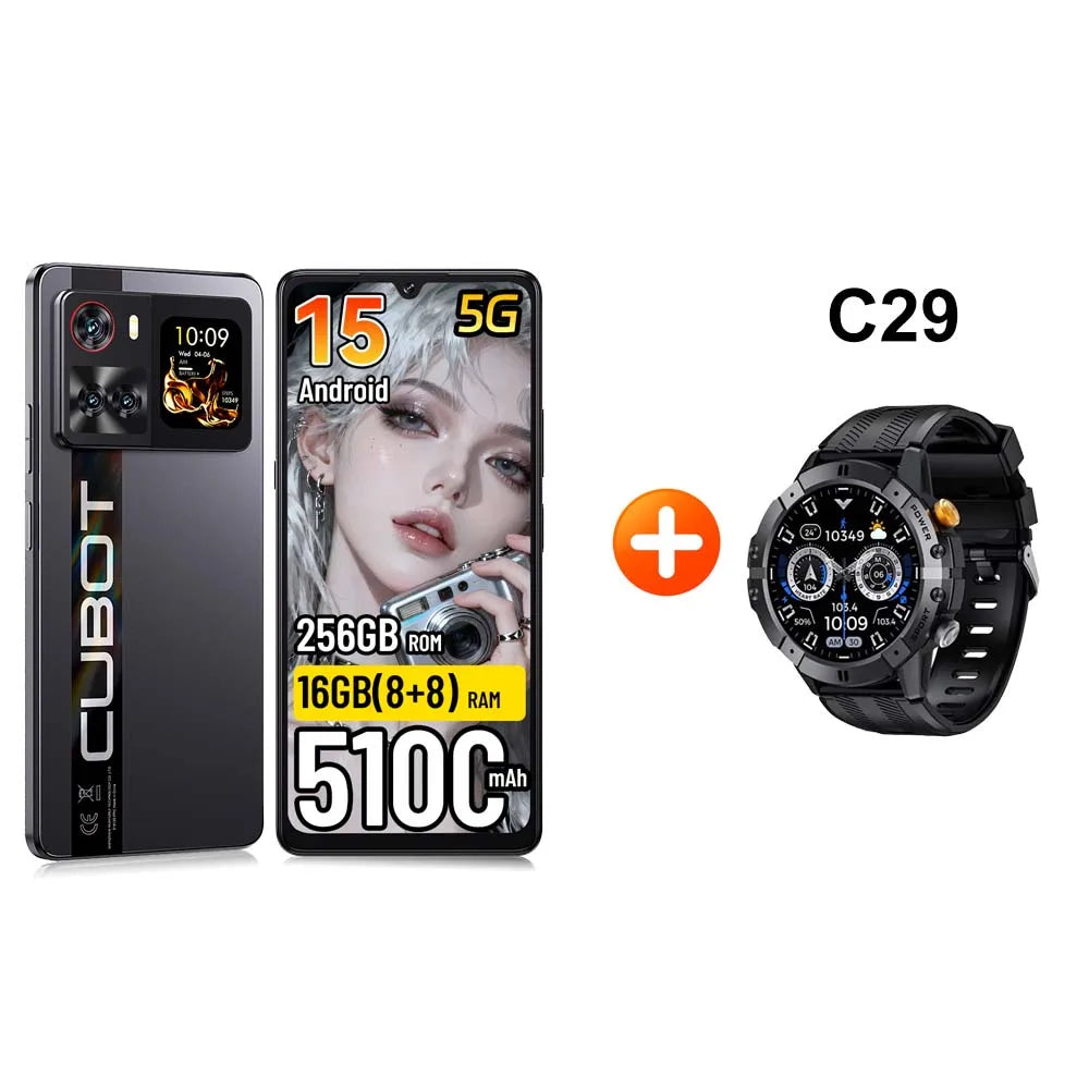 [Envíos desde Polonia] Cubot X100 Android 15 5100mAh 33W NFC Smartphone 5G 6.88" 16GB(8+8) RAM 256GB ROM Teléfono Móvil 64MP