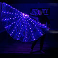 Alas de bandera LED, disfraces luminosos de circo para danza del vientre, luz LED, Ropa de baile para espectáculo de fiesta, accesorios de actuación Rave, 1 Uds.
