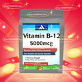 Parches Transdérmicos de Vitamina B12 5000mcg, con Vitaminas B2 y B6 - Apoya la Producción de Energía, la Función Cerebral y el Metabolismo, 30 Parches