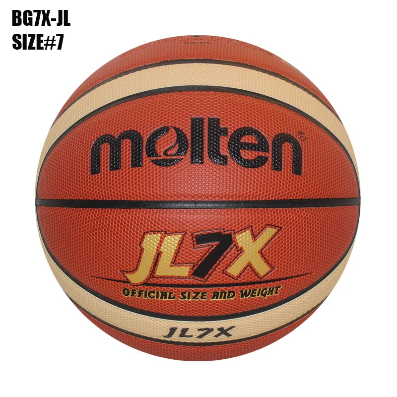 Balones de Baloncesto Originales Molten 2027, Tamaño 7/6/5, Material PU, para Juegos en Interiores y Exteriores, Entrenamiento, Hombres y Mujeres, Baloncesto