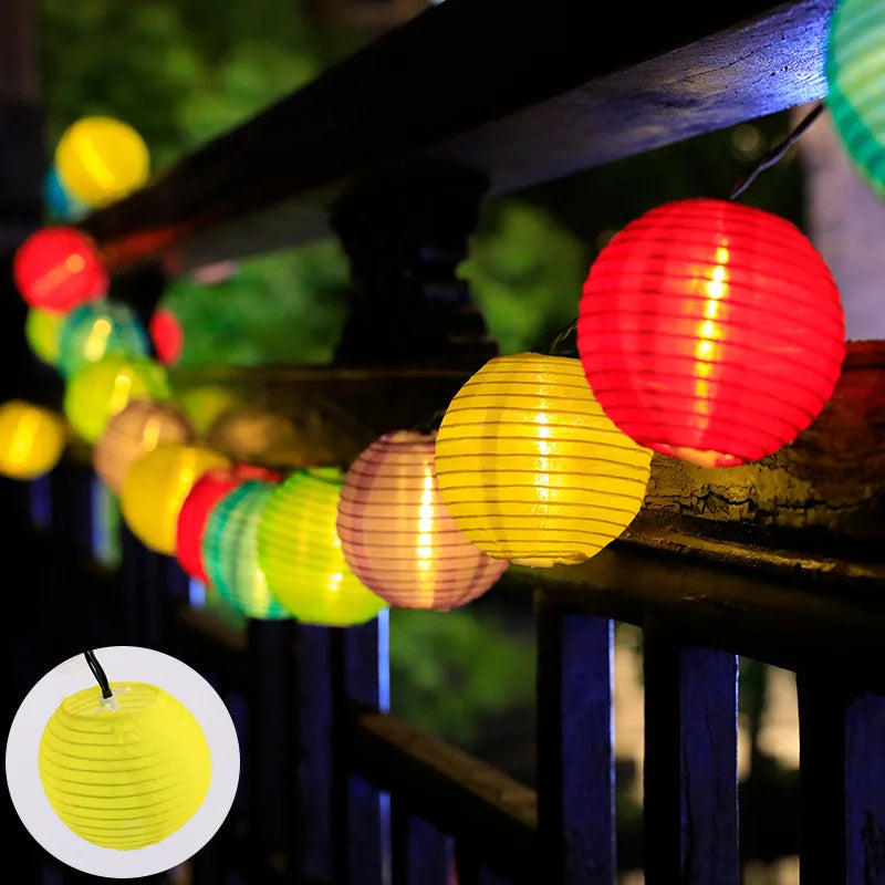 Guirnalda de luces solares LED para exteriores, luces decorativas de hadas con energía solar para jardín, Navidad, bodas y fiestas
