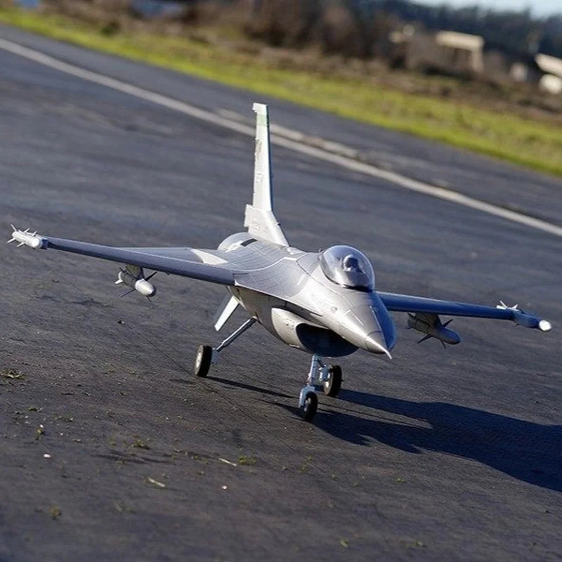 Avión de Control Remoto Eléctrico Simulado FMS EDF Jet 70mm F‑16C Fighting Falcon PNP, Avión de Espuma de Ala Fija F16C