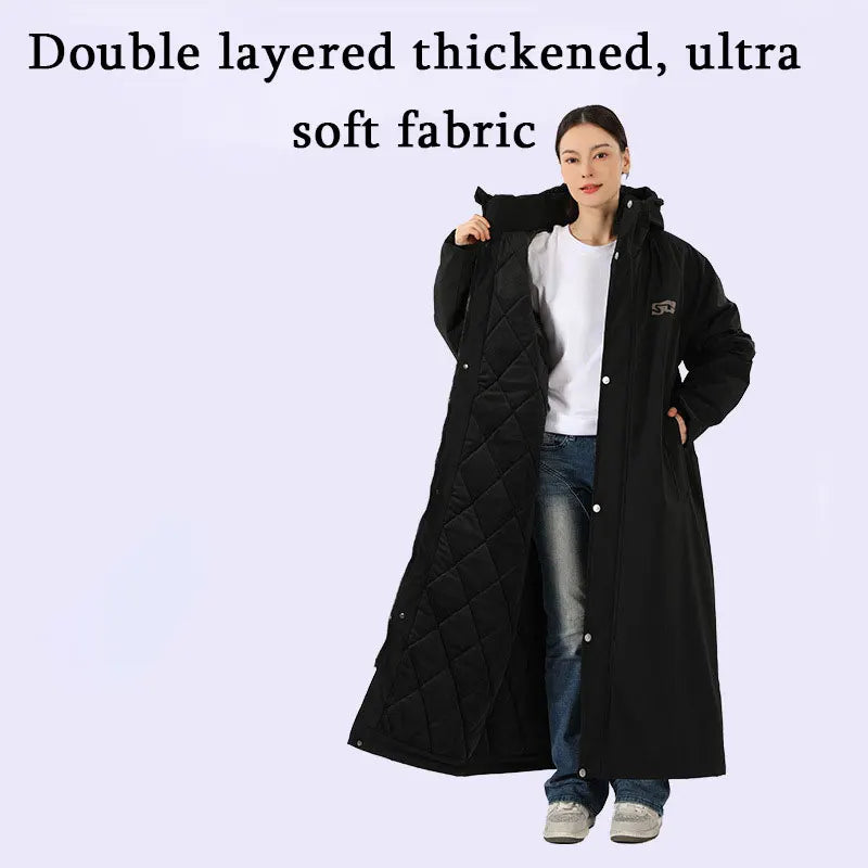 Traje de esquí impermeable a prueba de viento para invierno, mono de lana gruesa para hombres y mujeres, traje de motociclismo resistente al frío