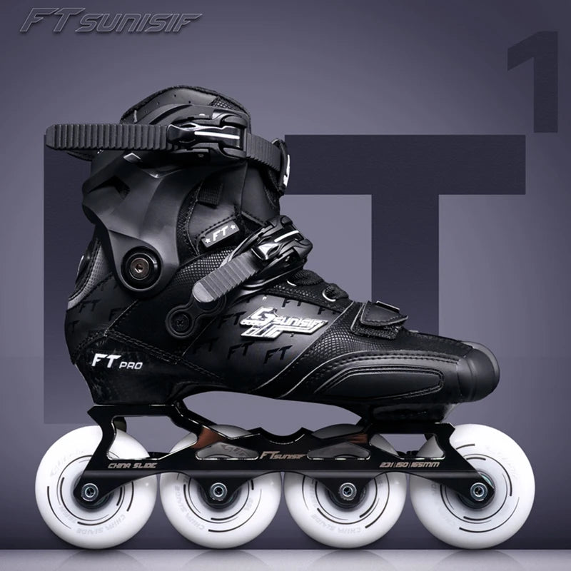Patines de fibra de carbono Freestyle de 4 ruedas, patines de ruedas profesionales, patín de Slalom en línea para adultos