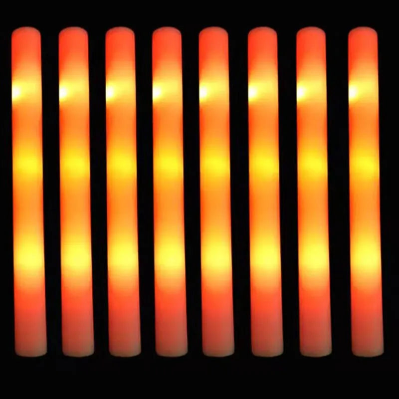 30 Uds. De barras luminosas de espuma con 3 modos, barra luminosa intermitente Led colorida que brilla en la oscuridad, suministros para fiestas para conciertos de Raves de boda