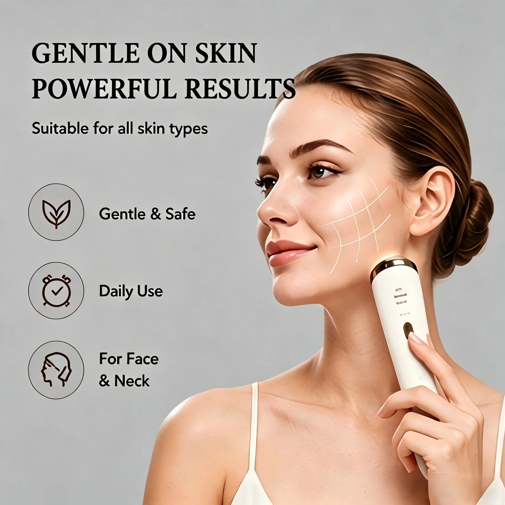 Dispositivos de Belleza 3 en 1 para Masaje Facial y de Cuello, Masajeadores Oculares, Reafirmantes de Piel, Carga USB, Máquina de Lifting Facial